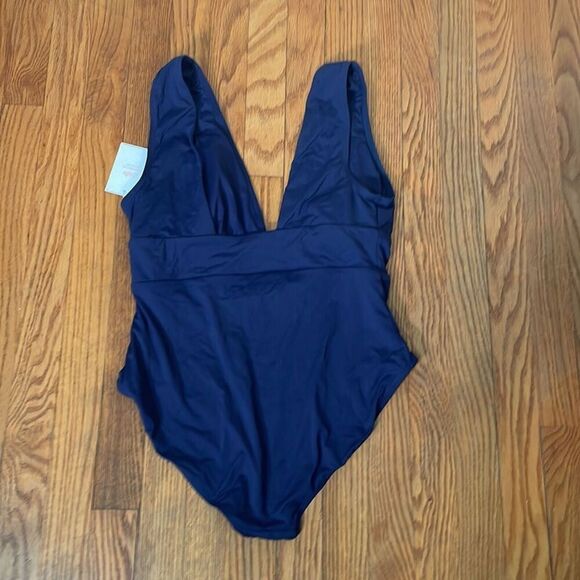 Andie The Mykonos One Piece LT Swimsuit Navy size M NWT minimalist long torso - Picture 4 of 7